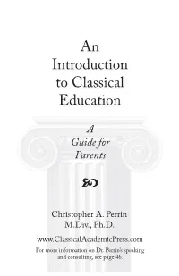 An Introduction to Classical Education