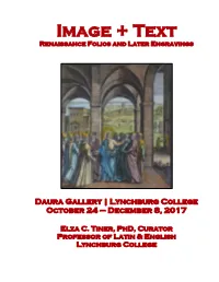 Image + Text Renaissance Folios and Later Engravings