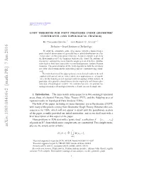 Limit Theorems for Point Processes Under Geometric Constraints (And
