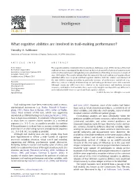 What Cognitive Abilities Are Involved in Trail-Making Performance?