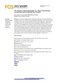 Are a Way of Understanding and Handling Empirical Materials and Thoughts
