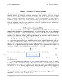Chapter 2. Principles of Physical Statistics
