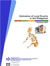 Estimation of Local Poverty in the Philippines