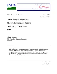 GAIN Report Global Agriculture Information Network