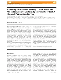 How Close Are We in Relation to Autism Spectrum