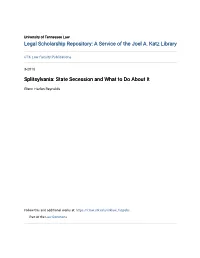 State Secession and What to Do About It