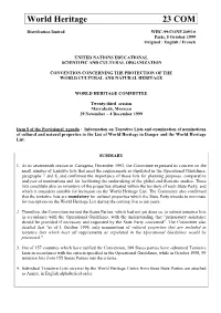 World Heritage 23 COM