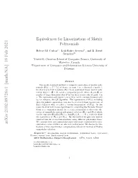 Equivalences for Linearizations of Matrix Polynomials