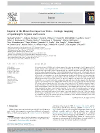 Geologic Mapping of Quadrangles Gegania and Lucaria ⇑ Michael Schäfer A, , Andreas Nathues A, David A