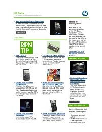 HP Solve Calculating Solutions Powered by HP
