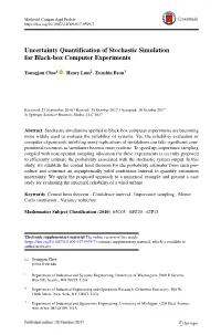 Uncertainty Quantification of Stochastic Simulation for Black-Box Computer Experiments