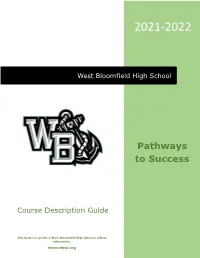 WBHS Course Description Book 2021-2022