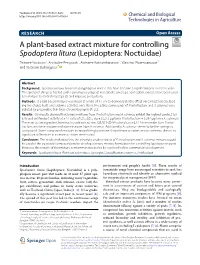 A Plant-Based Extract Mixture for Controlling Spodoptera Litura