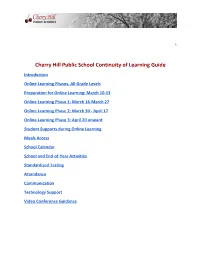 CHPS Continuity of Learning Guide