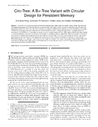 Circ-Tree: a B+-Tree Variant with Circular Design for Persistent Memory