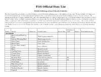 FOS Official State List