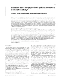 Inhibition Fields for Phyllotactic Pattern Formation: a Simulation Study1