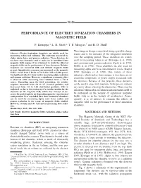 Note PERFORMANCE of ELECTRET IONIZATION CHAMBERS IN