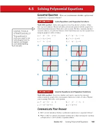 Solving Polynomial Equations