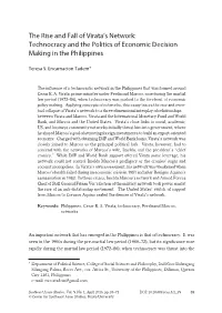 The Rise and Fall of Virata's Network: Technocracy and the Politics Of