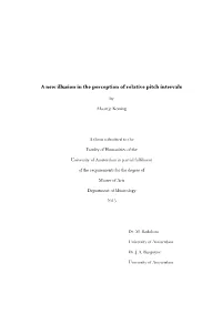 A New Illusion in the Perception of Relative Pitch Intervals