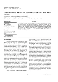 An Updated Checklist of Lichens from Goa with New Records from Cotigao Wildlife Sanctuary Pallavi Randive1, Sanjeeva Nayaka2 and M.K