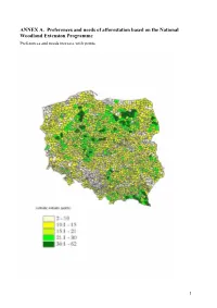ANNEX A. Preferences and Needs of Afforestation Based on the National Woodland Extension Programme Preferences and Needs Increase with Points