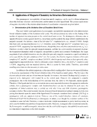 Application of Magneto-Chemistry in Structure Determination