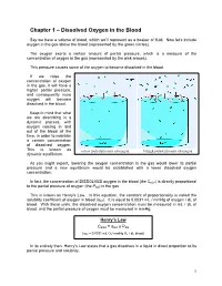 Dissolved Oxygen in the Blood