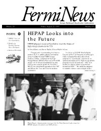 HEPAP Looks Into the Future