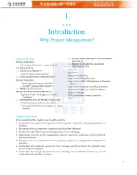 Introduction Why Project Management?