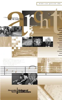 Newsletter of Architecture E Summer/Fallc2004h R I 5 C a T6 7