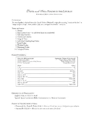 Psalms Workshop Handout