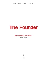 THE FOUNDER by Robert Siegel INT