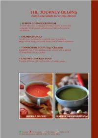 THE JOURNEY BEGINS (Soup and Salads to Set the Mood)