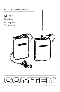 Wireless Microphone Transmitter