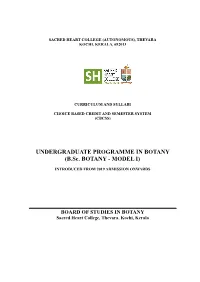 2019 B.Sc. Botany Curriculum and Syllabi FINAL Pos and Psos Cos