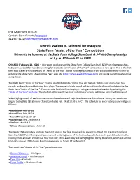Derrick Walton Jr. Selected for Inaugural State Farm