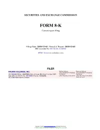 FINJAN HOLDINGS, INC. Form 8-K Current Event Report Filed 2018