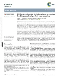 NHC and Nucleophile Chelation Effects on Reactive Iron(Ii) Species in Alkyl
