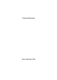 Program Information Banco Santander-Chile