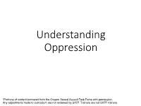 Understanding Oppression