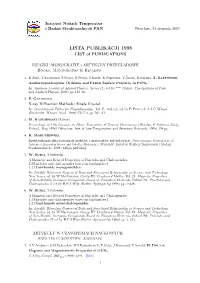 1998 LIST of PUBLICATIONS