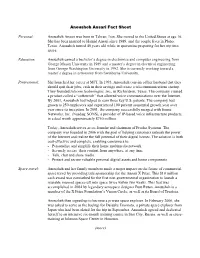 Anousheh Ansari Fact Sheet Personal: Anousheh Ansari Was Born In