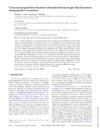 Cetacean Population Density Estimation from Single Fixed Sensors Using Passive Acoustics