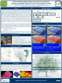 CFD Modelling Approaches of Onshore Wind Farms and Their