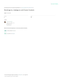 Dendrogram, Cladogram and Cluster Analysis