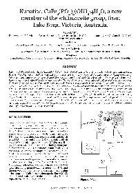 Kunatite, Cufe (PO) (OR) °4R 0, a New Member of The