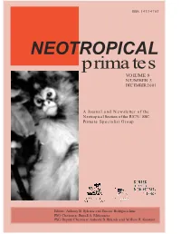 NEOTROPICAL Primates VOLUME 9 NUMBER 3 DECEMBER 2001