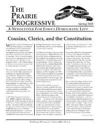 Prairie Progressive • Spring 2015
